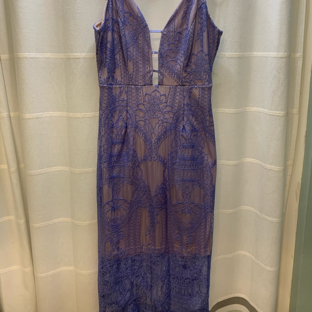 Charlotte Russe Purple Lace Evening Dress